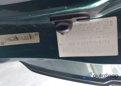 2000 Honda Civic Ex из США, поврежденный, VIN 1HGEJ8241YL065498